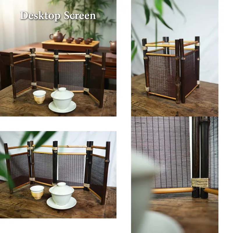 Room Divider Bamboo - 【CHIMU HOME】 Натуральная бамбуковая складная ширма