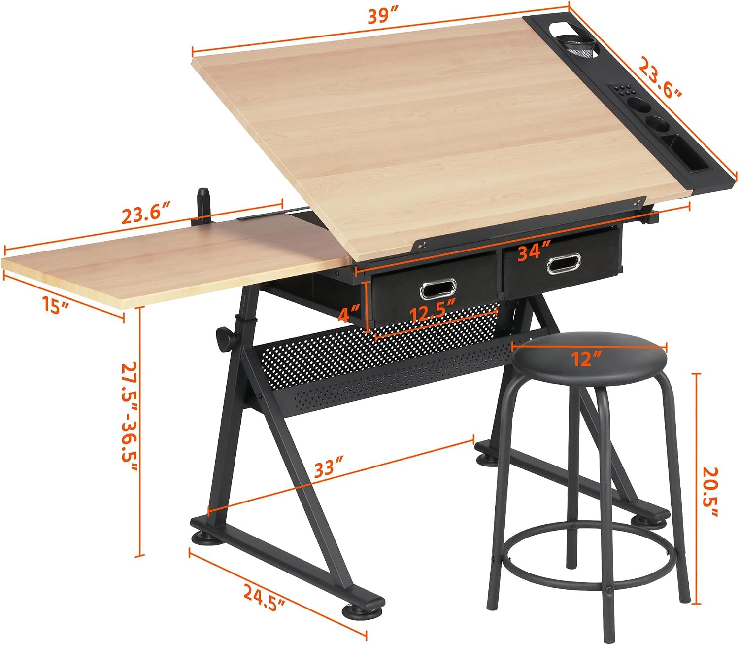 Регулируемый чертежный стол с  – обзор и цена Office Furniture Modern