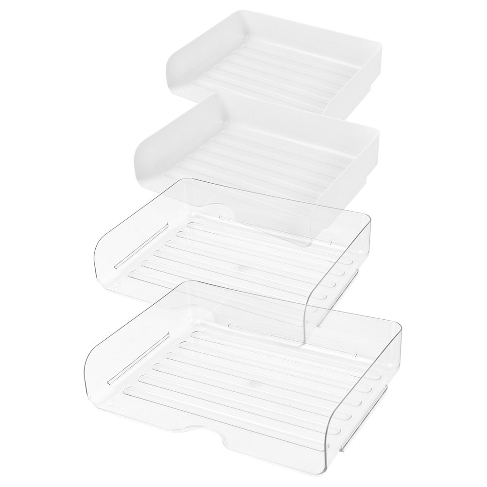 4 шт. прозрачных штабелируемых – обзор и цена Drawer Organizer Tray