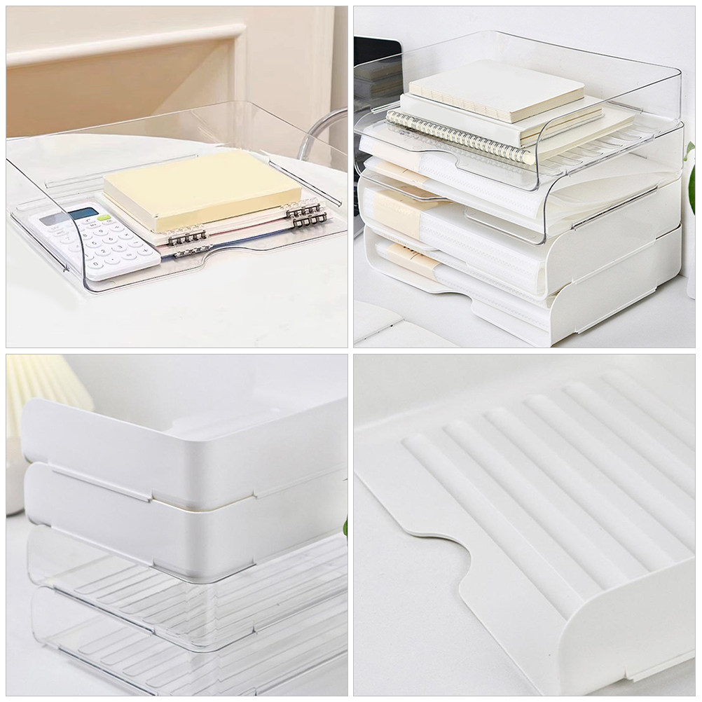 4 шт. прозрачных штабелируемых – обзор и цена Drawer Organizer Tray